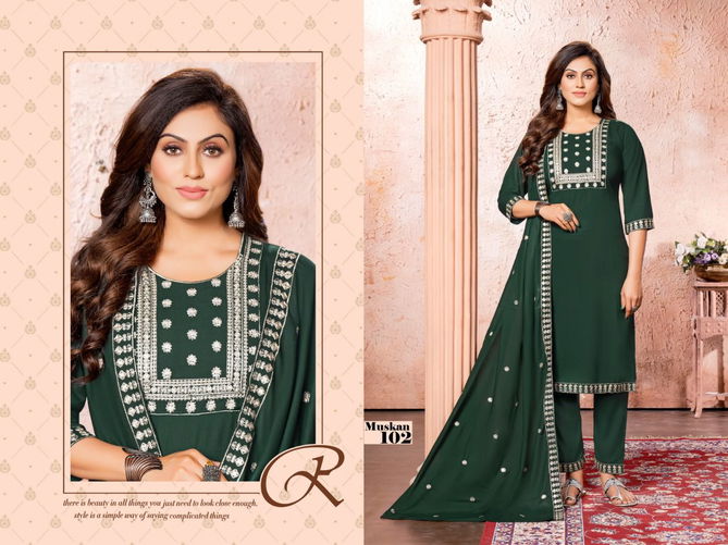 Beauty Queen Muskan 3 Festive Wear Ready Made Suit Collection